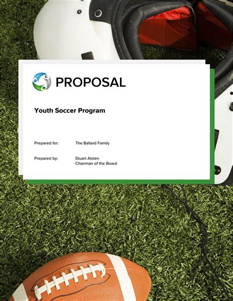 Kaufman and Sons. . Example of youth sports program proposal